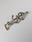 Silver Steed Double Shoe Silver Brooch / Stock Tie Pin