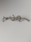 Silver Steed Double Shoe Silver Brooch / Stock Tie Pin