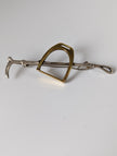 Silver Steed Stirrup & Cane Brooch / Stock Tie Pin