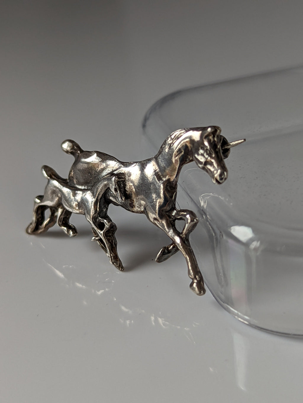 Silver Steed Brood Mare Brooch / Stock Tie Pin