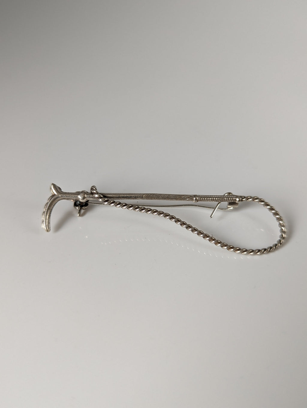 Silver Steed Cane Brooch / Stock Tie Pin