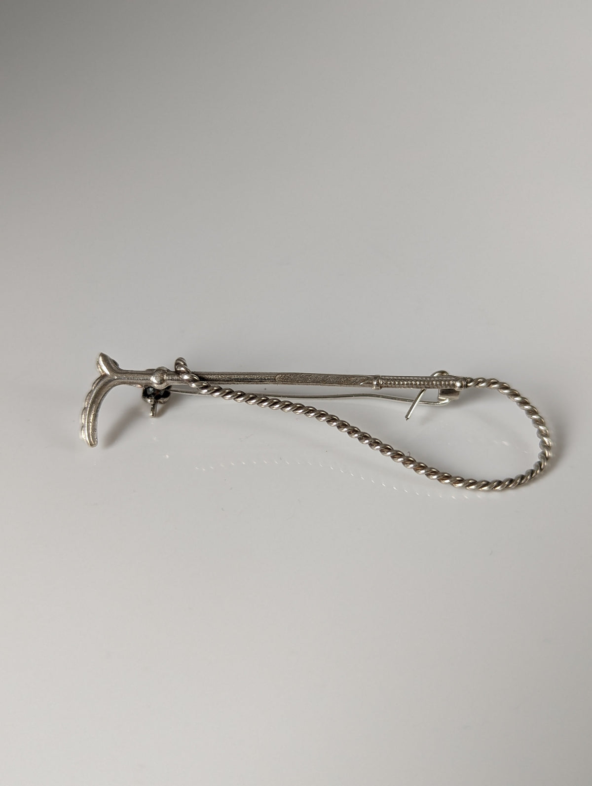 Silver Steed Cane Brooch / Stock Tie Pin