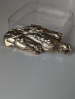 Silver Steed Three Head Racing Thoroughbreds Brooch / Stock Tie Pin