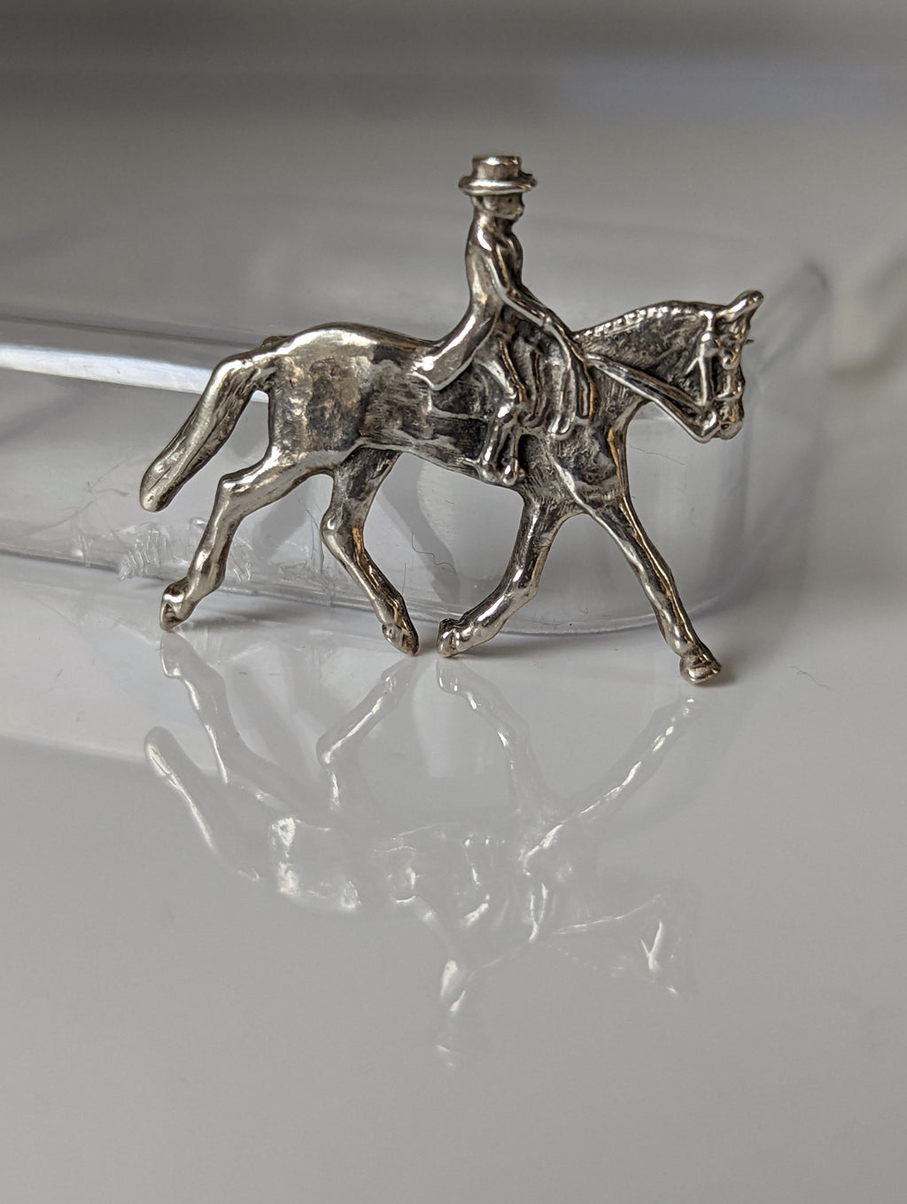 Silver Steed Dressage Brooch / Stock Tie Pin