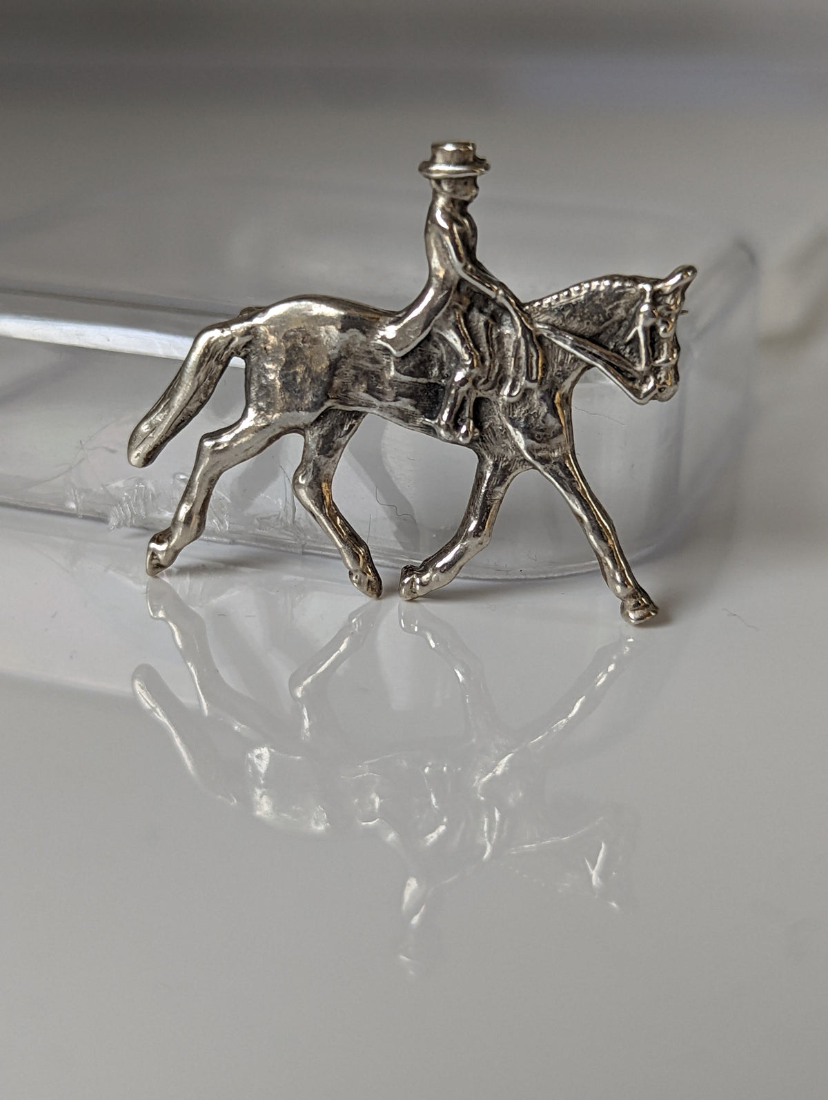 Silver Steed Dressage Brooch / Stock Tie Pin