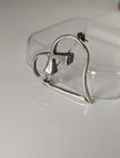Silver Steed Horse Shoe Nail Heart Brooch / Stock Tie Pin