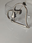 Silver Steed Horse Shoe Nail Heart Brooch / Stock Tie Pin