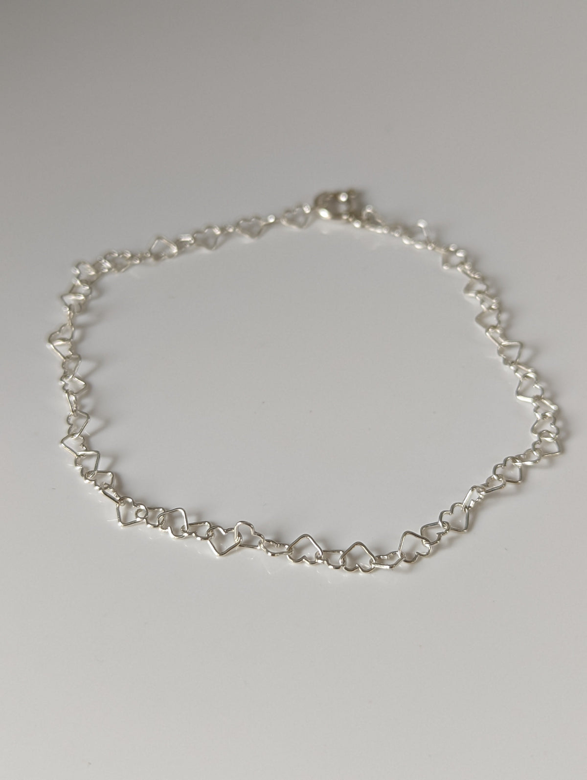 Silver Steed Heart Link Silver Bracelet