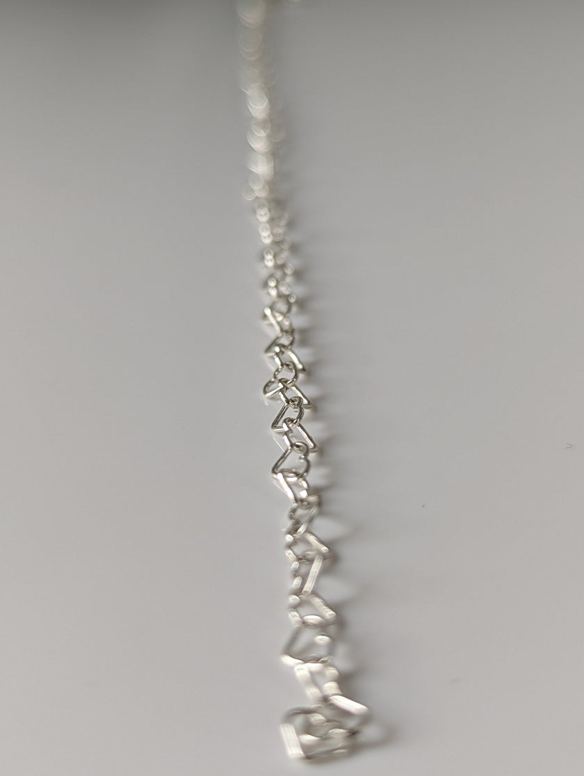 Silver Steed Heart Link Silver Bracelet
