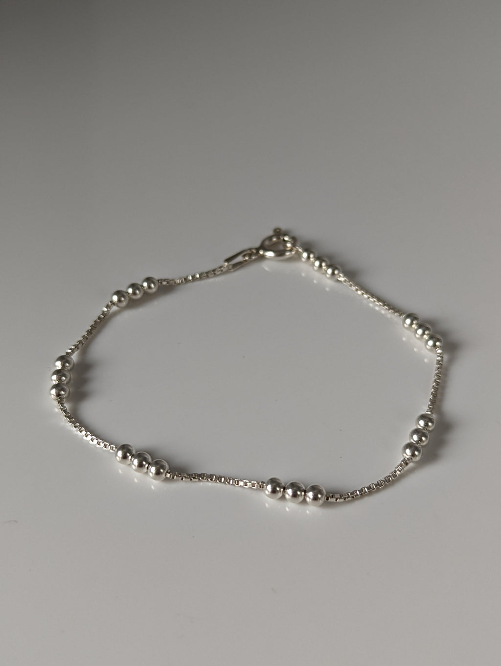 Silver Steed Delicate Ball Silver Bracelet