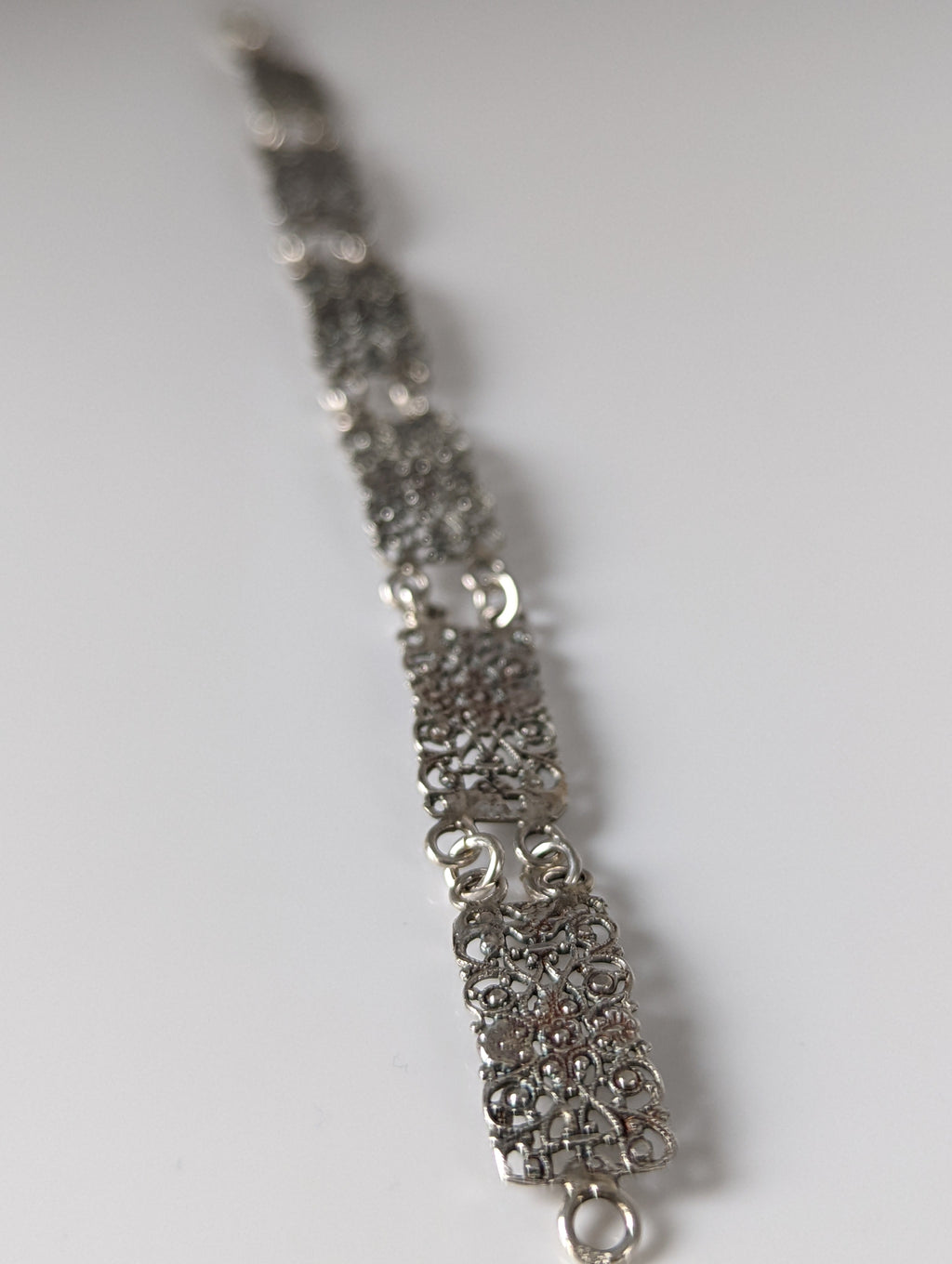 Silver Steed Filigree Vintage Silver Bracelet