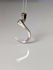 Silver Steed Curved Horseshoe Nail Silver Pendant
