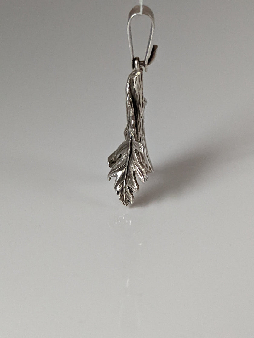 Silver Steed Oak Leaf Silver Pendant