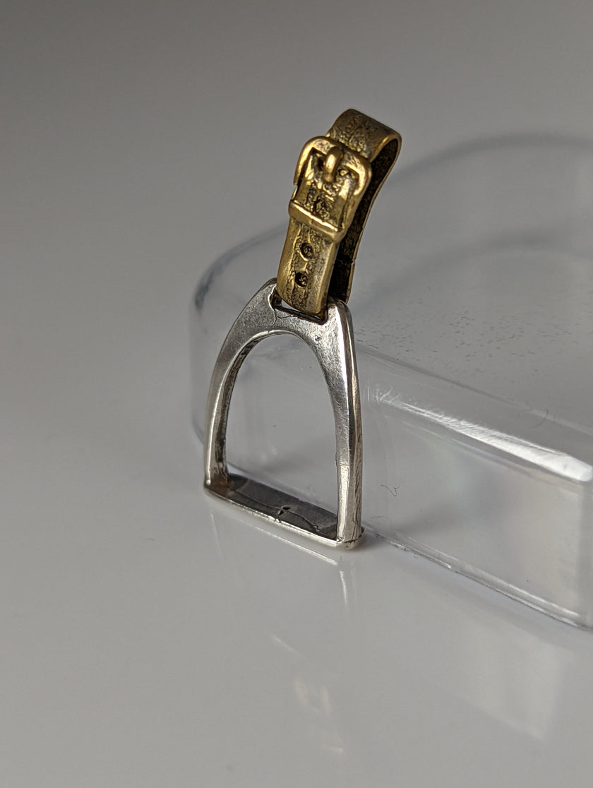 Silver Steed Stirrup Silver Pendant