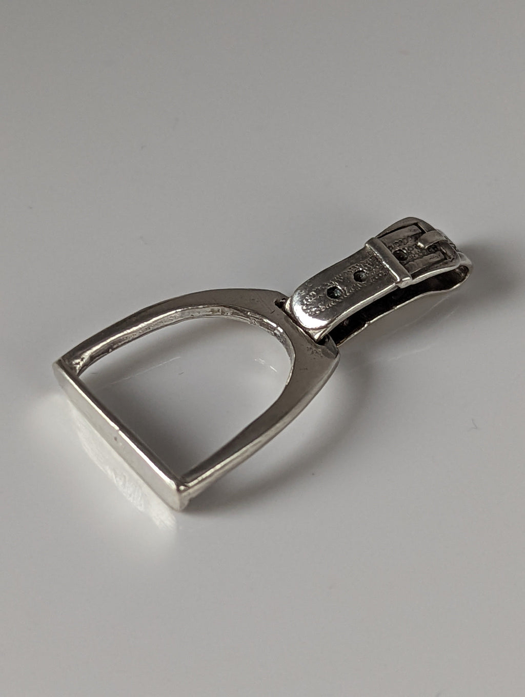 Silver Steed Stirrup Silver Pendant