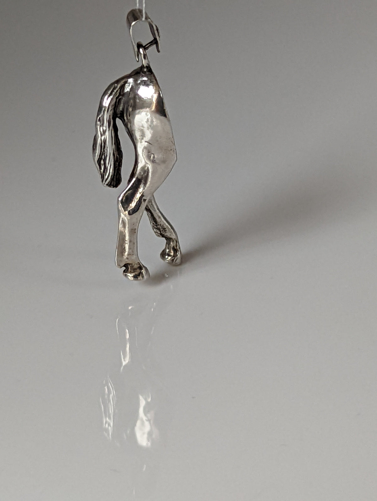 Silver Steed Hindquarters Silver Pendant