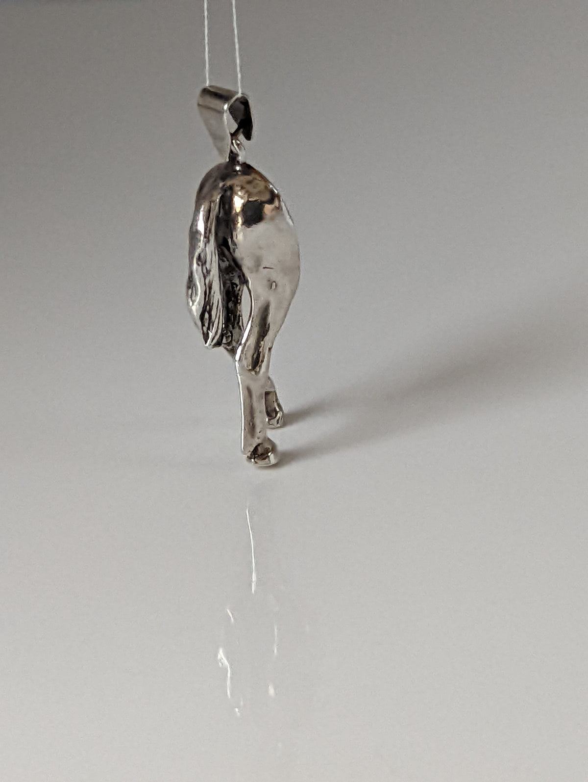 Silver Steed Hindquarters Silver Pendant