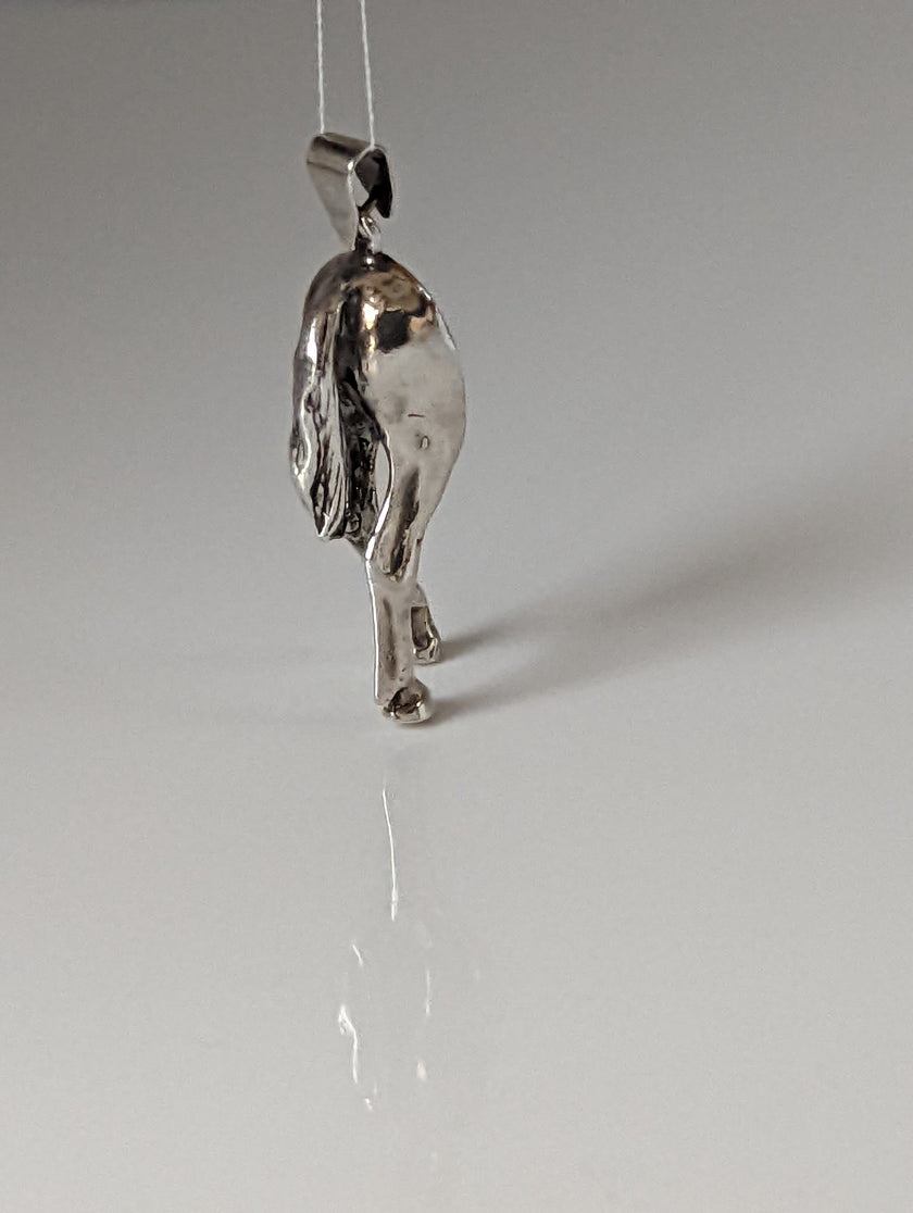 Silver Steed Hindquarters Silver Pendant