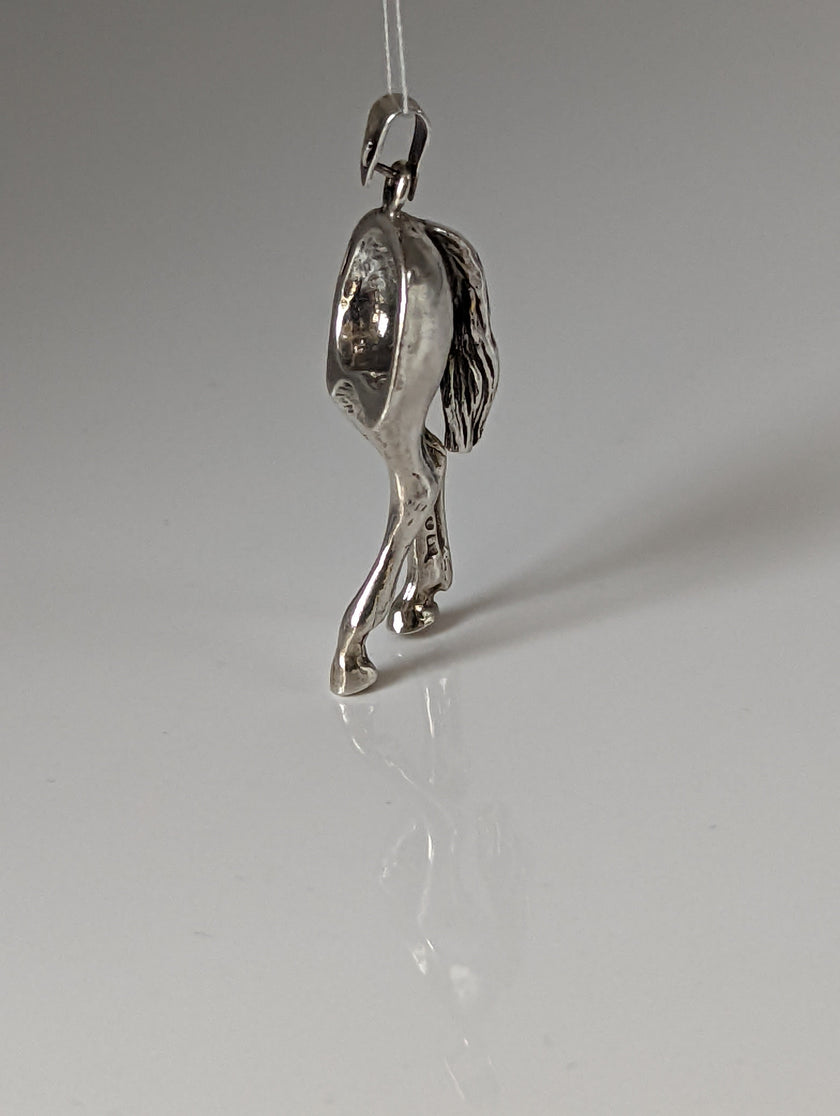 Silver Steed Hindquarters Silver Pendant