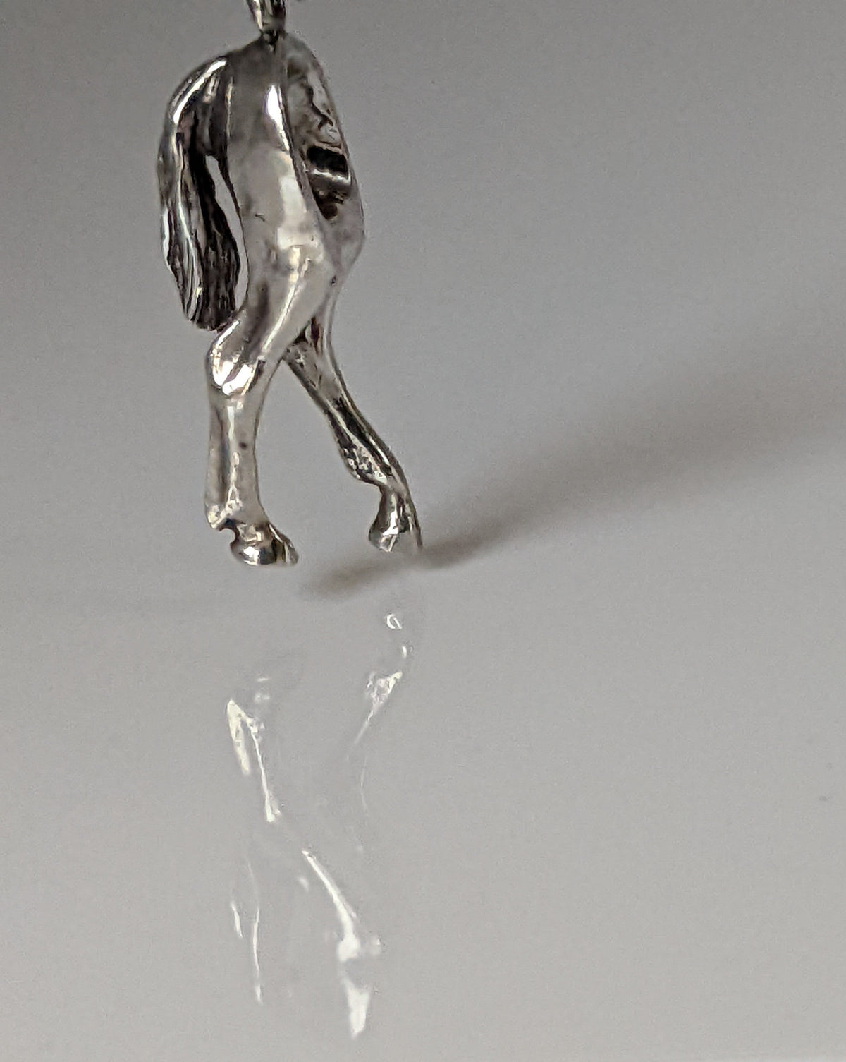 Silver Steed Hindquarters Silver Pendant