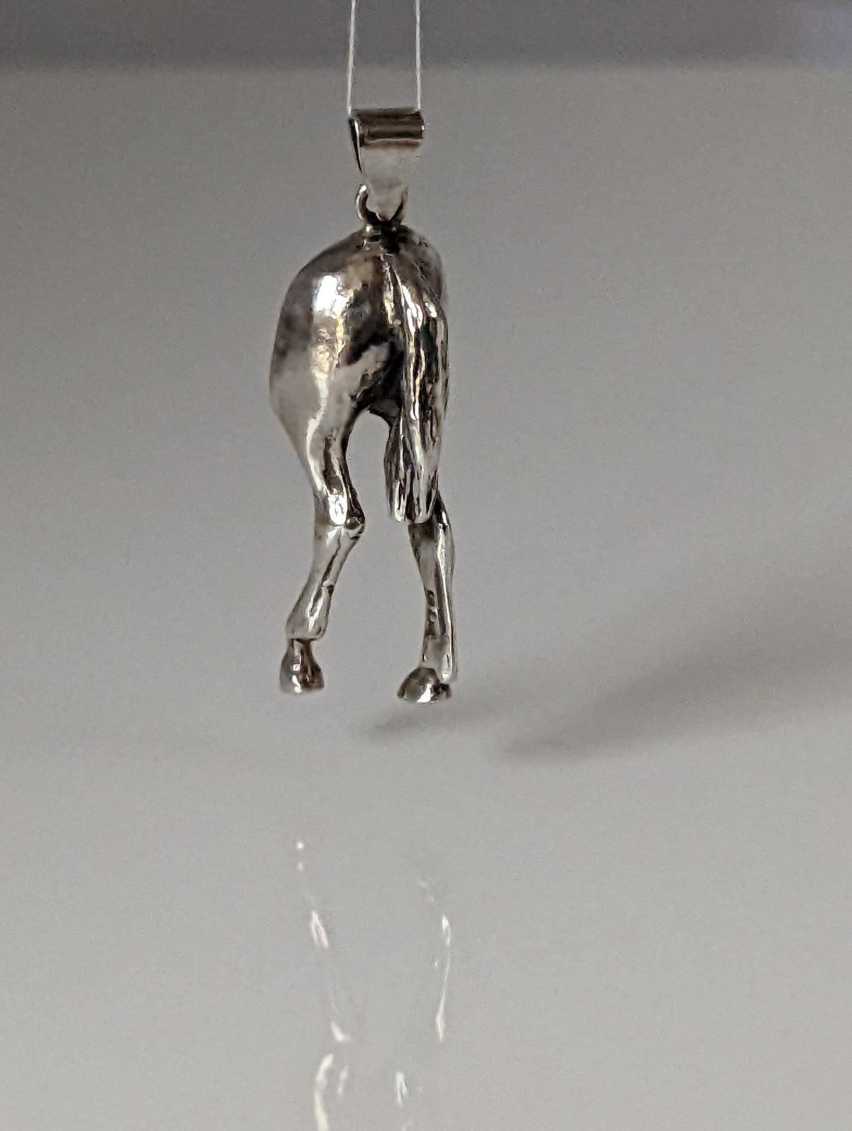 Silver Steed Hindquarters Silver Pendant