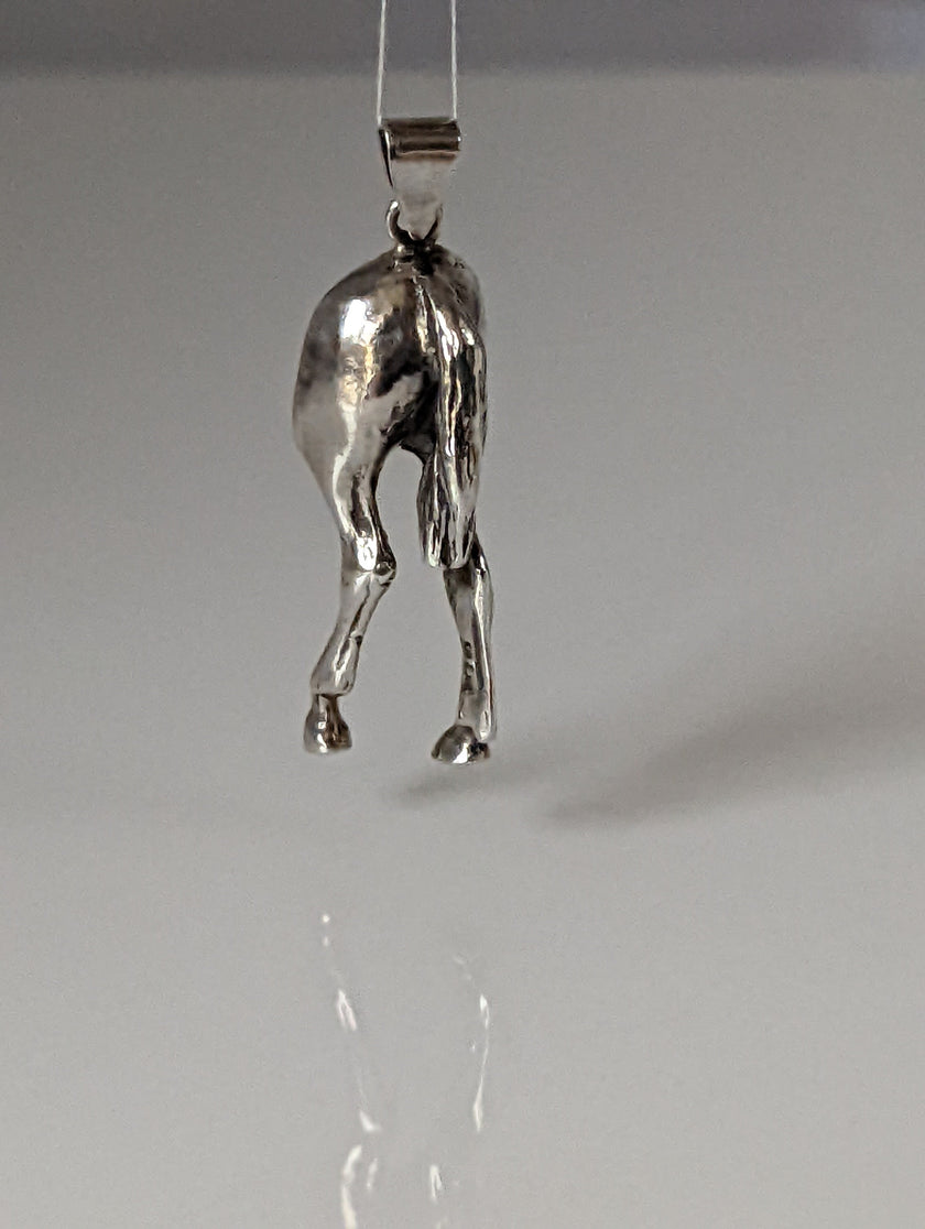 Silver Steed Hindquarters Silver Pendant