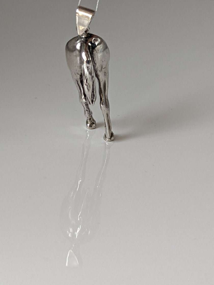 Silver Steed Hindquarters Silver Pendant
