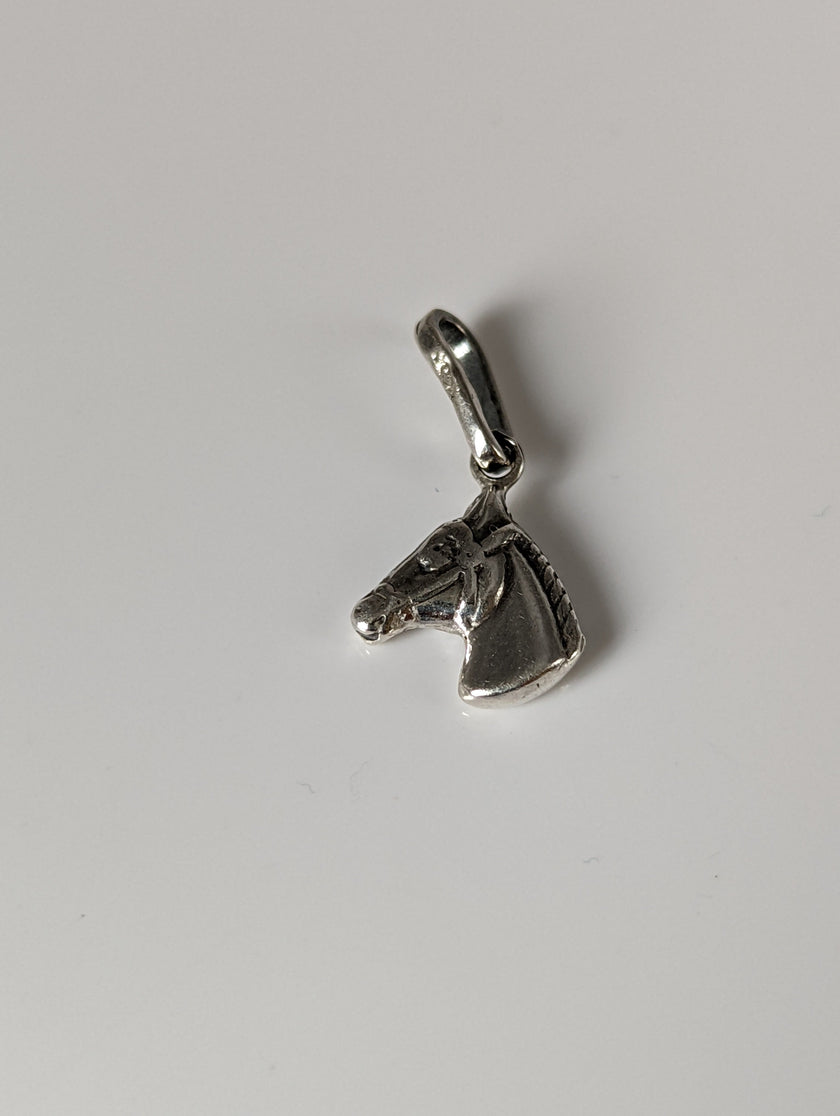 Silver Steed Small Horse Head Silver Pendant