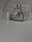 Silver Steed Horse with a Stirrup Silver Pendant