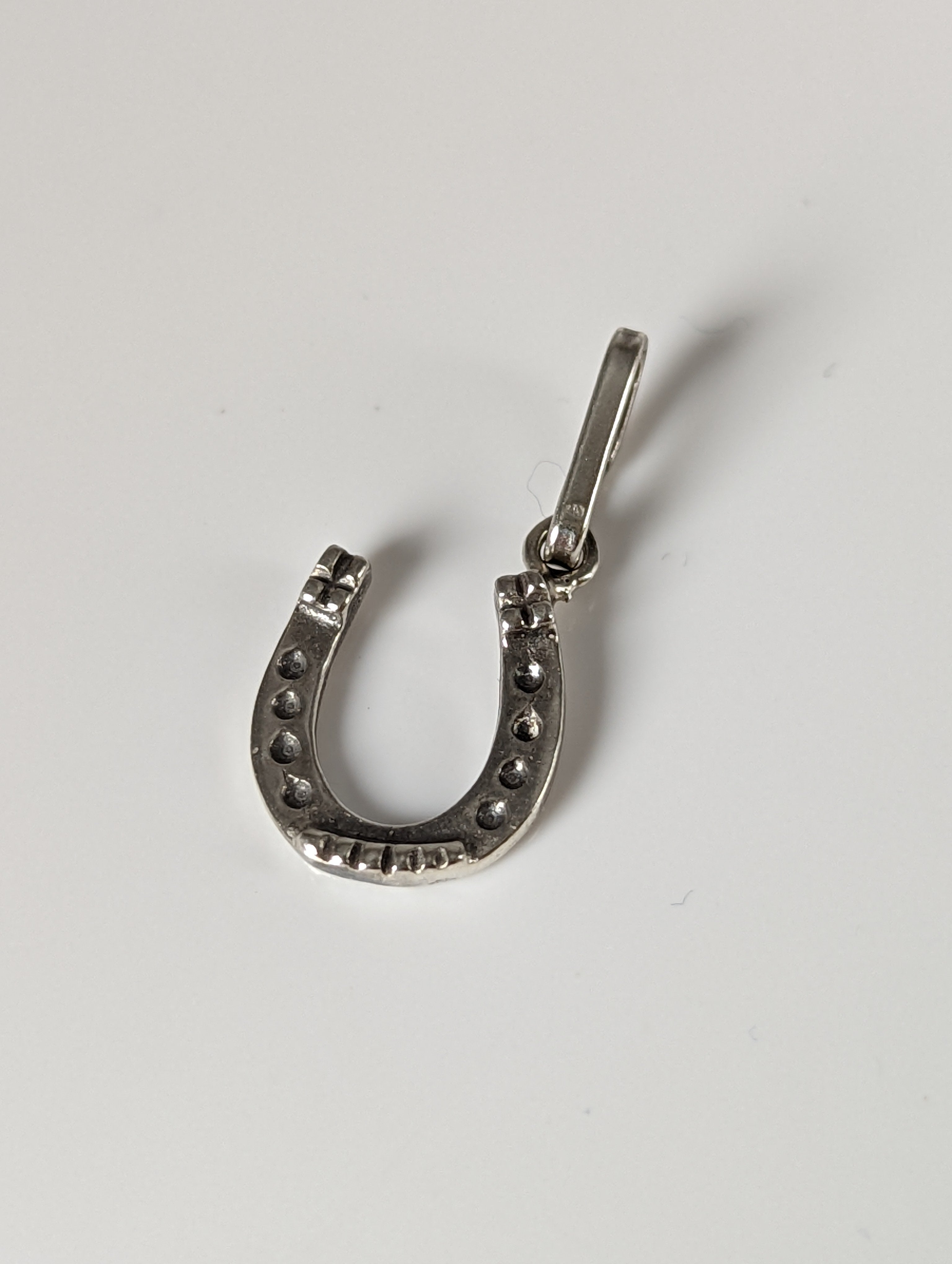 Silver Steed Lucky Horseshoe Silver Pendant