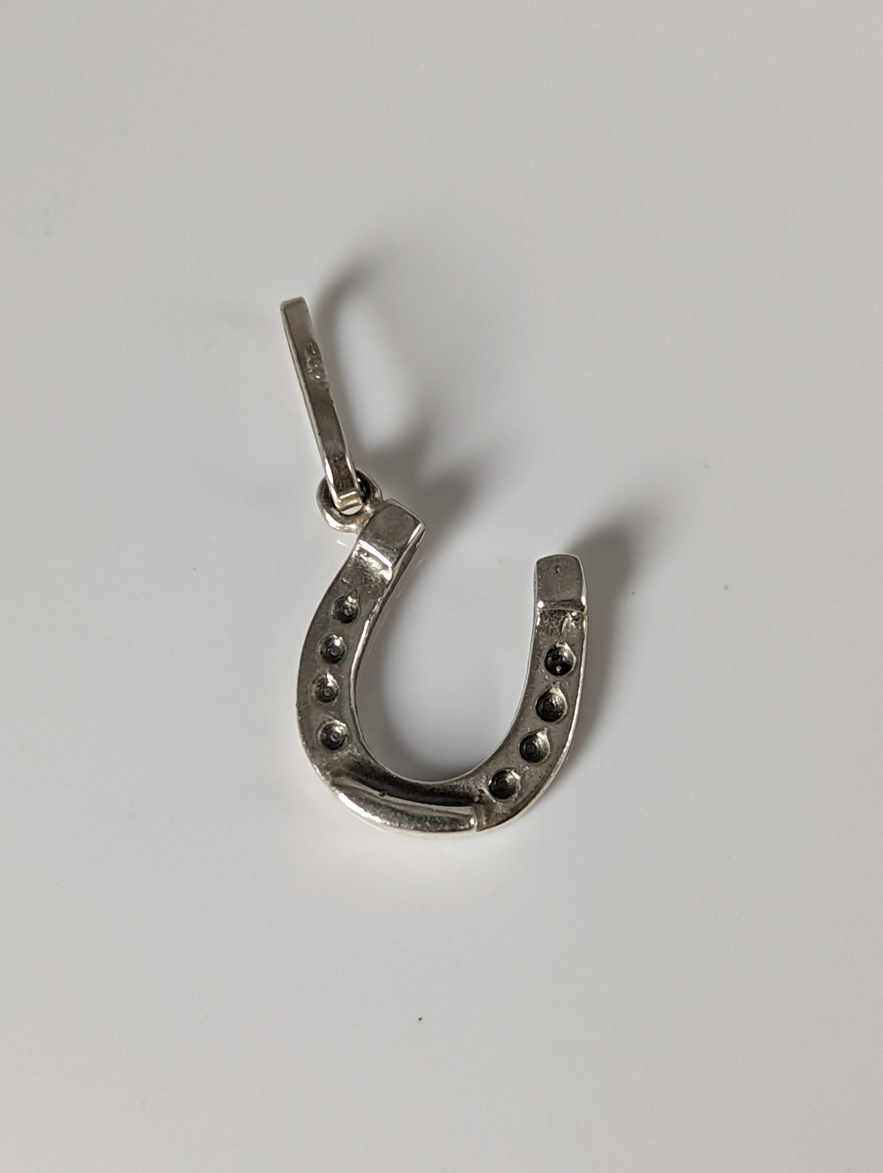 Silver Steed Lucky Horseshoe Silver Pendant
