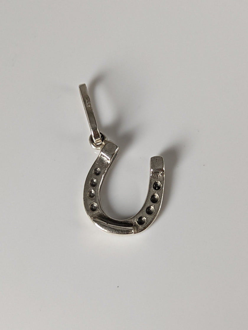 Silver Steed Lucky Horseshoe Silver Pendant