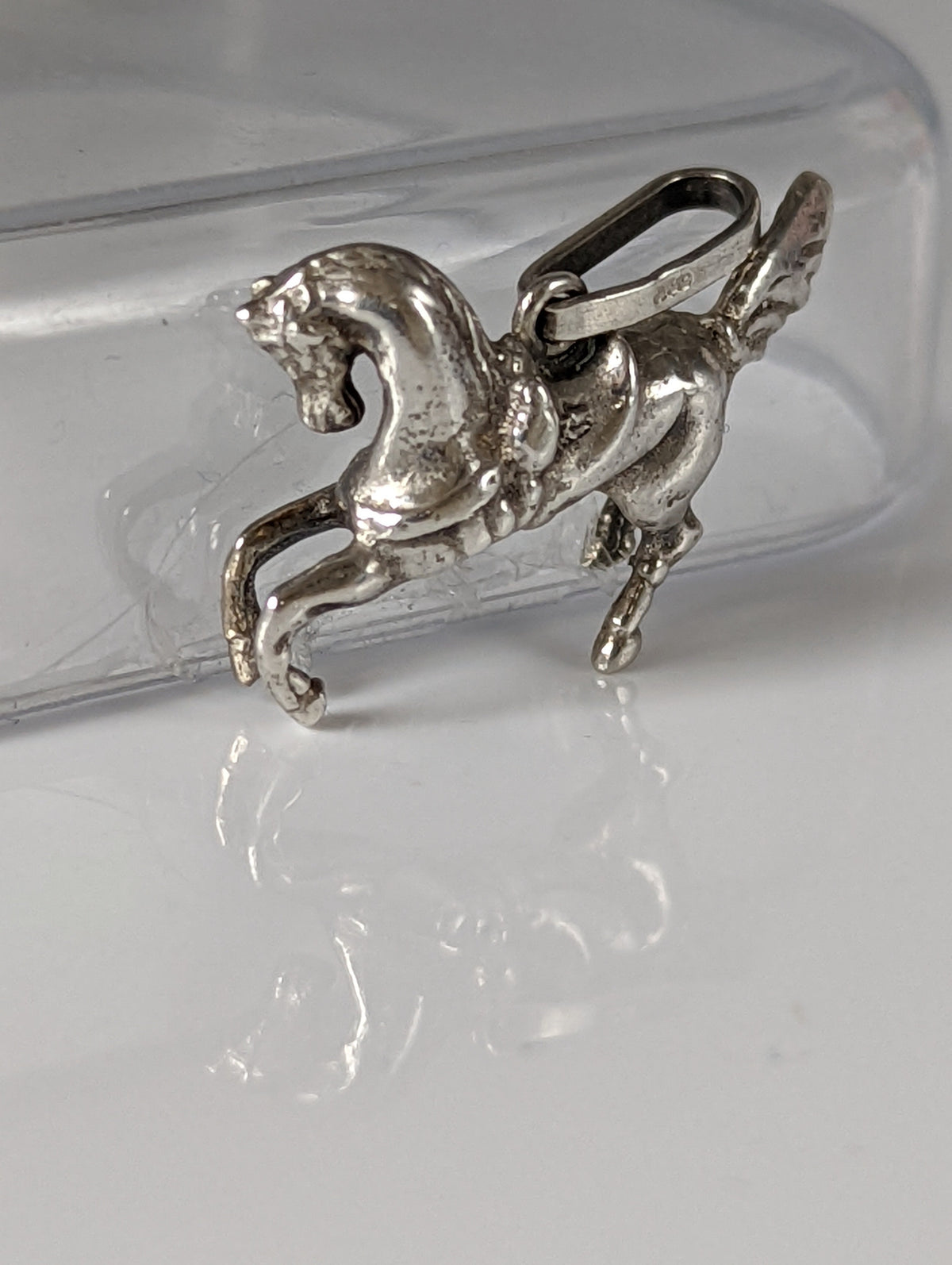Silver Steed Carousel Horse Silver Pendant