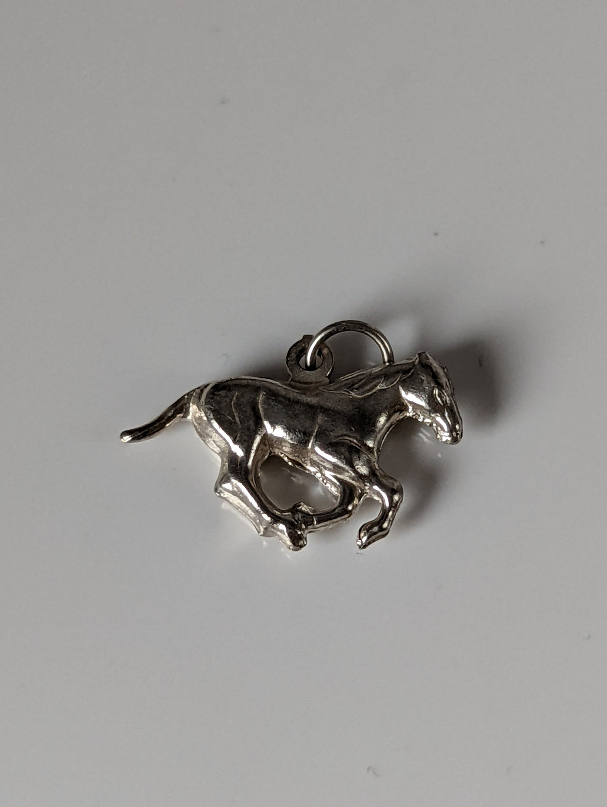 Silver Steed Galloping Horse Silver Pendant