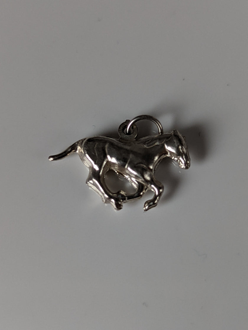 Silver Steed Galloping Horse Silver Pendant