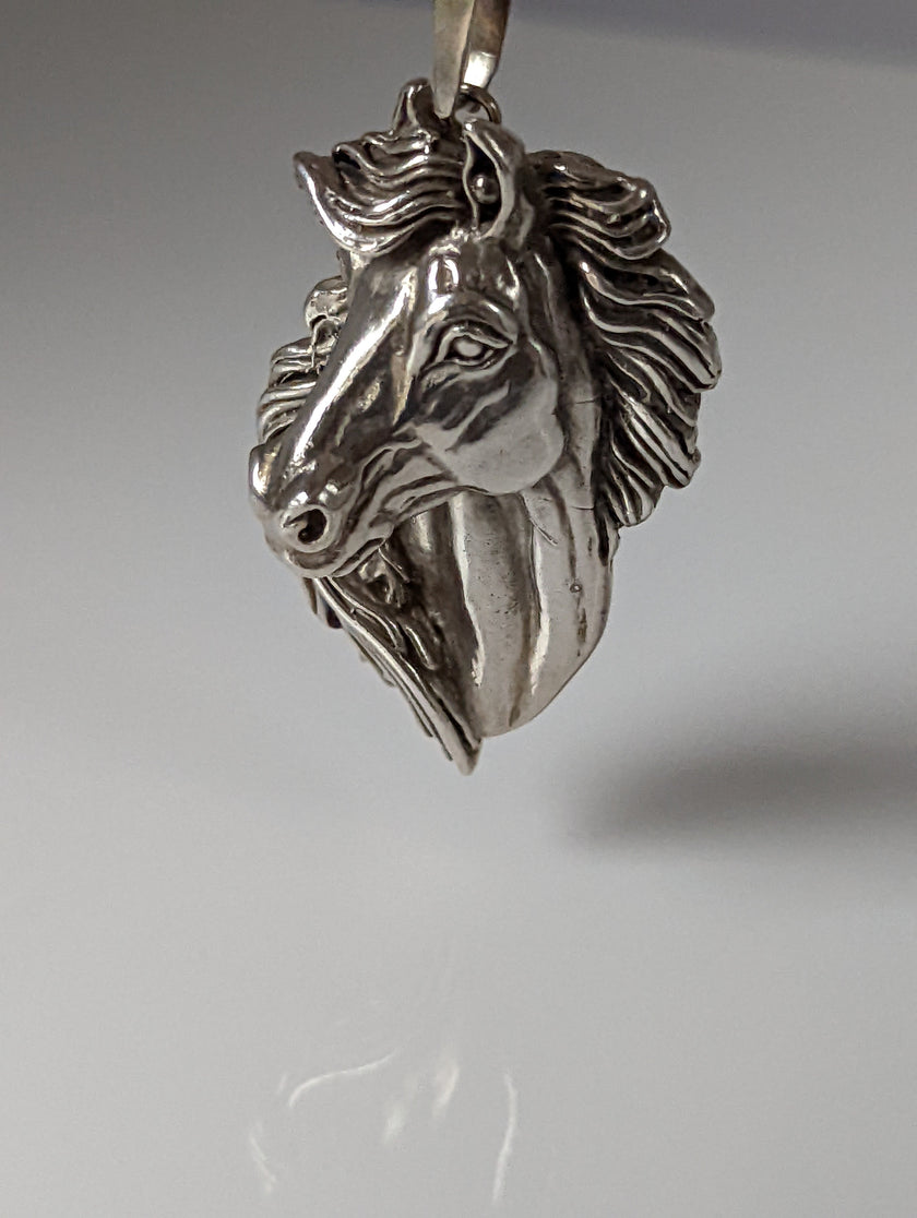 Silver Steed Signature Horse head Pendant