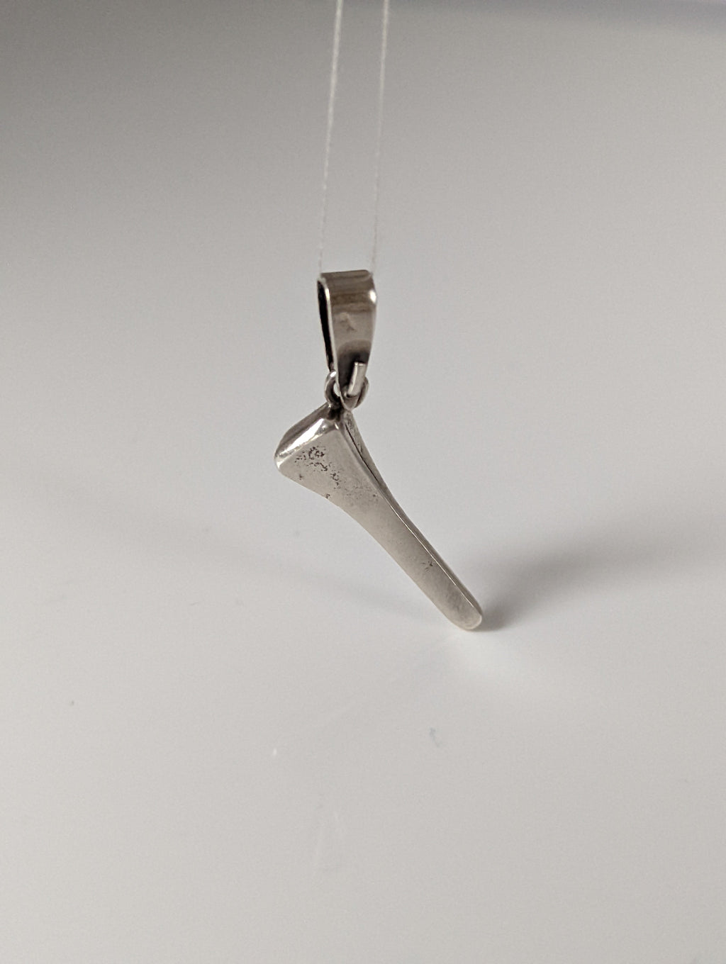 Silver Steed Horseshoe Nail Silver Pendant