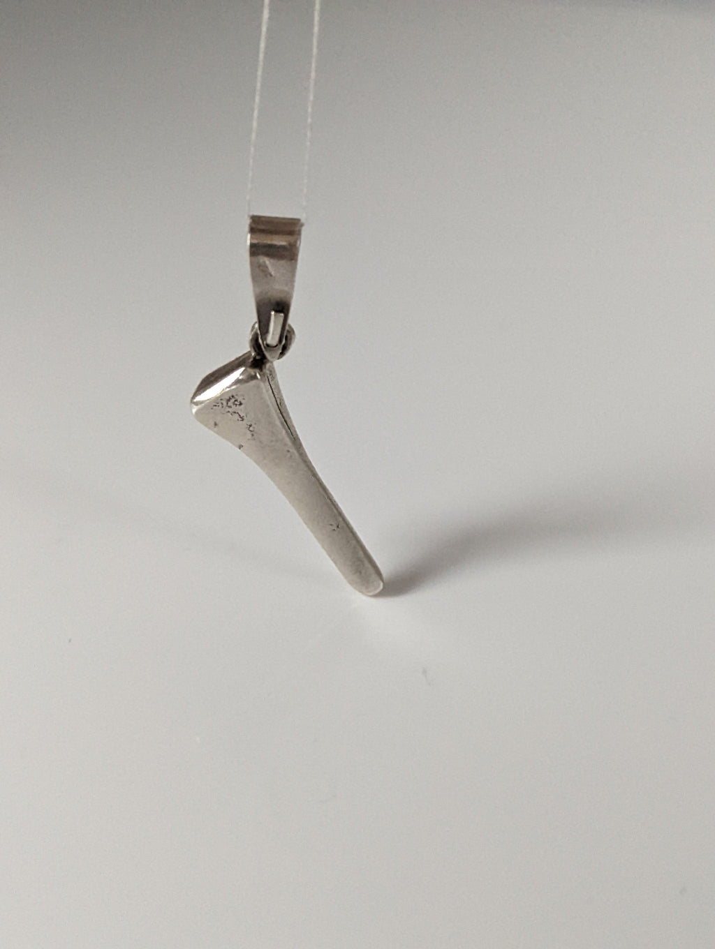 Silver Steed Horseshoe Nail Silver Pendant