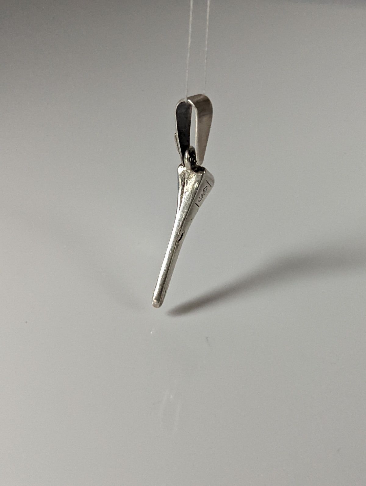 Silver Steed Horseshoe Nail Silver Pendant