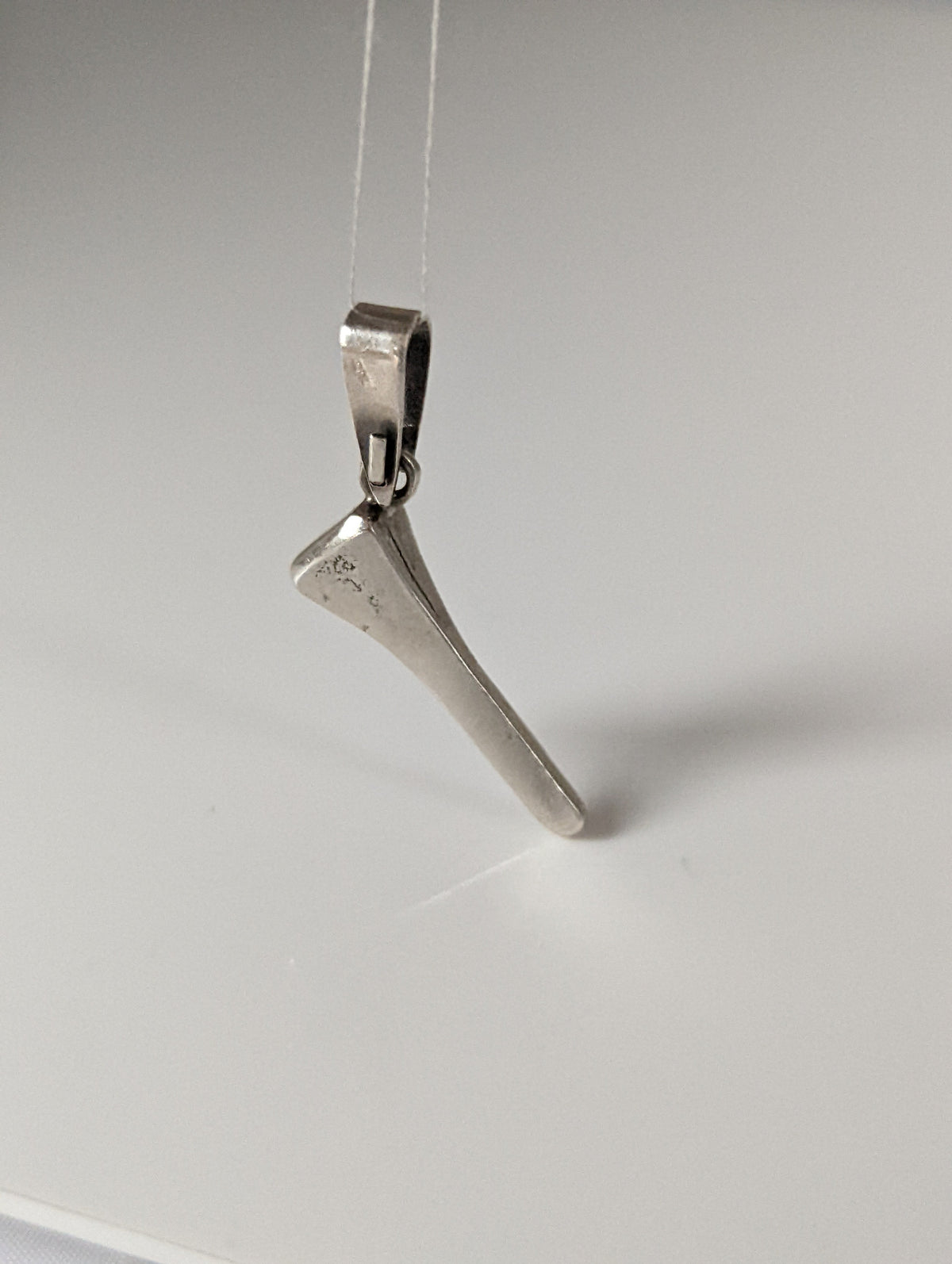 Silver Steed Horseshoe Nail Silver Pendant