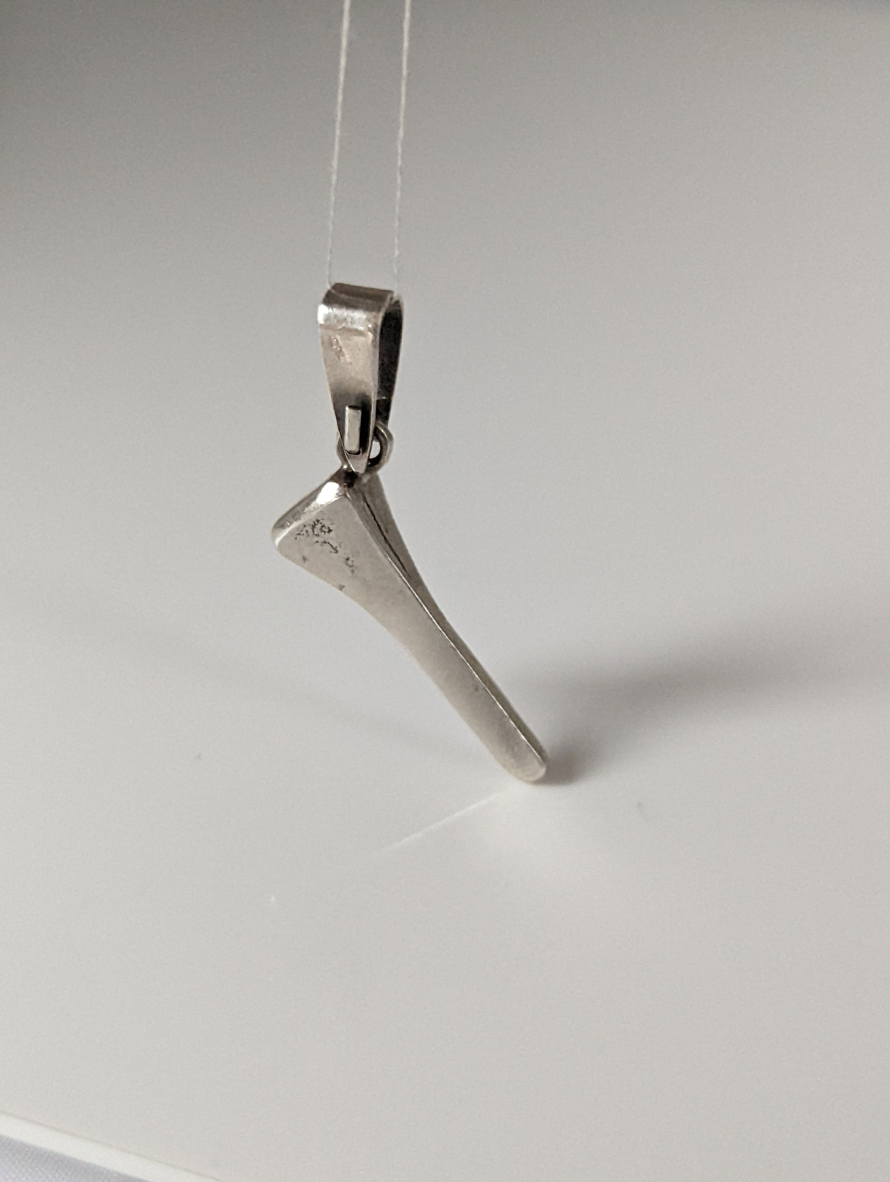 Silver Steed Horseshoe Nail Silver Pendant