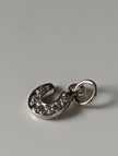 Silver Steed Crystal Horseshoe zirconnia Silver Pendant