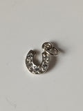 Silver Steed Crystal Horseshoe zirconnia Silver Pendant