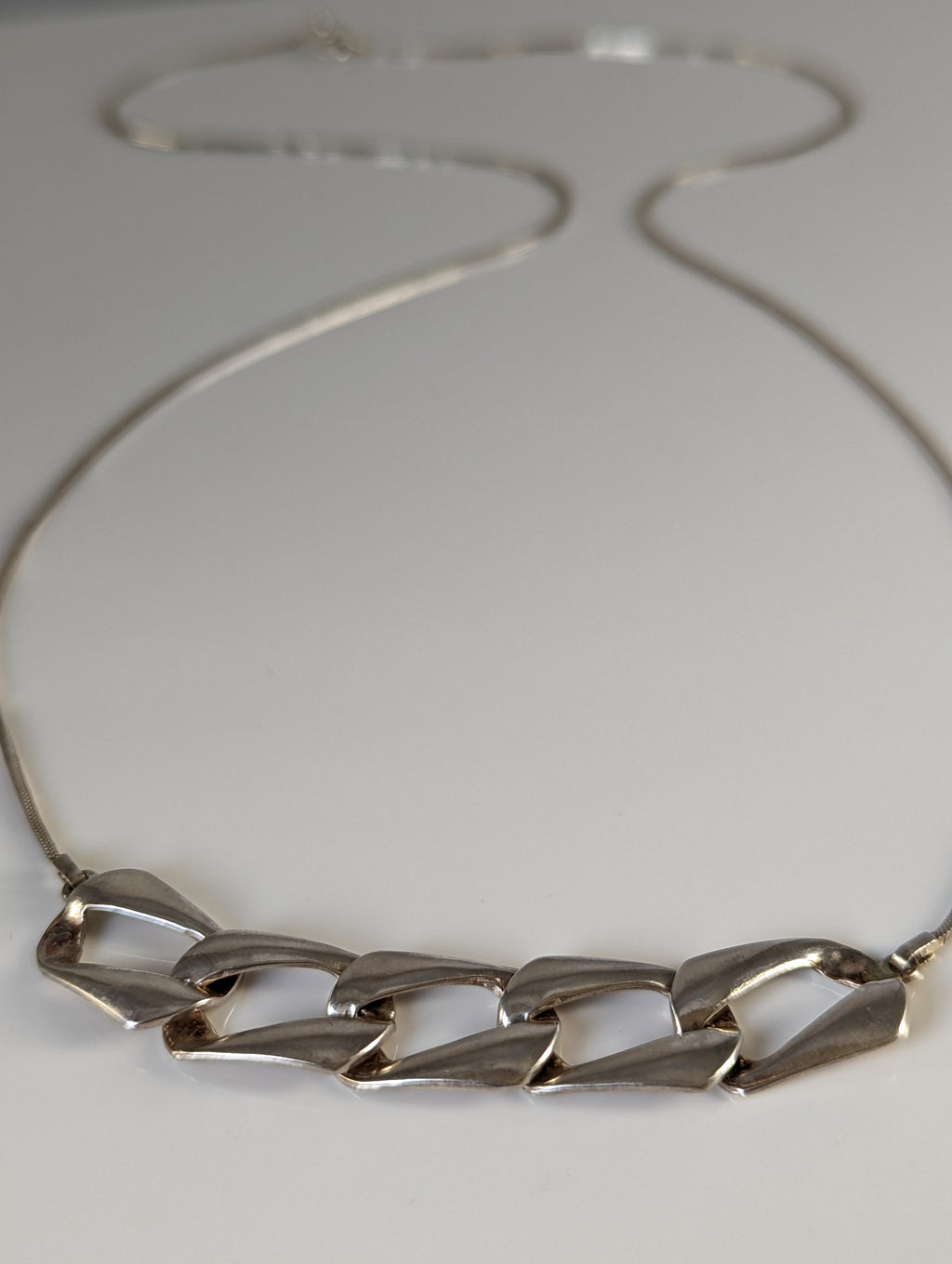 Silver Steed Chain Link Necklace