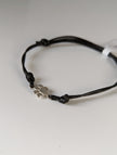 Silver Steed Paw Print Cord Bracelet