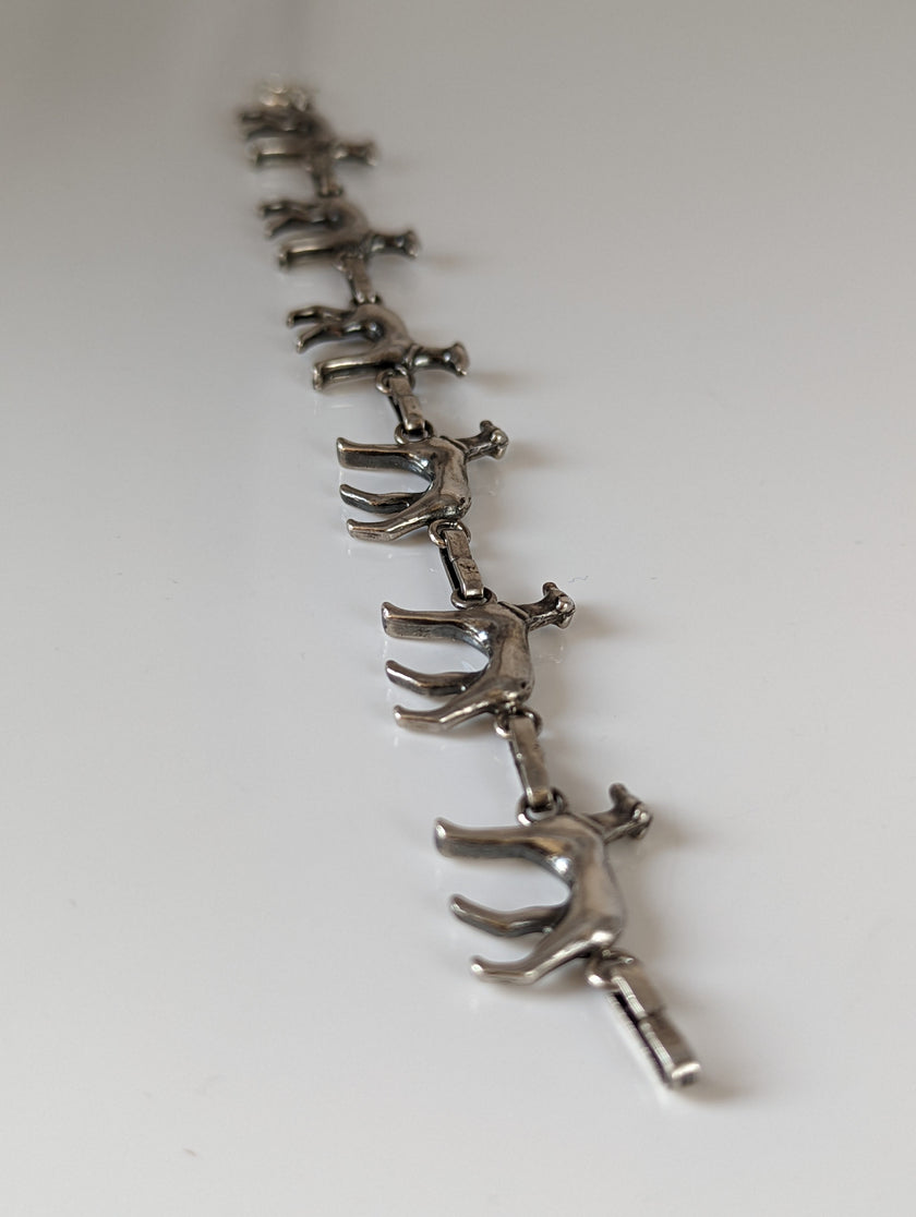 Silver Steed Greyhound Silver Bracelet