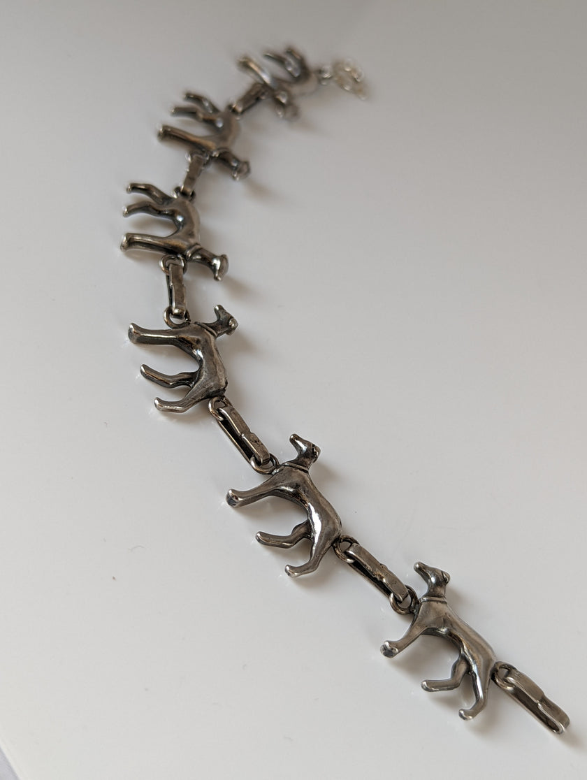 Silver Steed Greyhound Silver Bracelet
