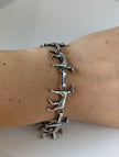Silver Steed Greyhound Silver Bracelet