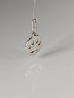 Silver Steed Round Paw Print Tag Silver Pendant