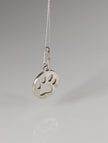 Silver Steed Round Paw Print Tag Silver Pendant